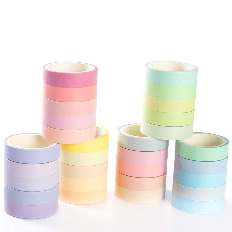 YUBBAEX Natural Color Washi Tape Set 30 Rolls Decorative Tapes for DIY Crafts, Journals, Planners, Scrapbooking, Wrapping (Macaron 30 Rolls) - Image 3